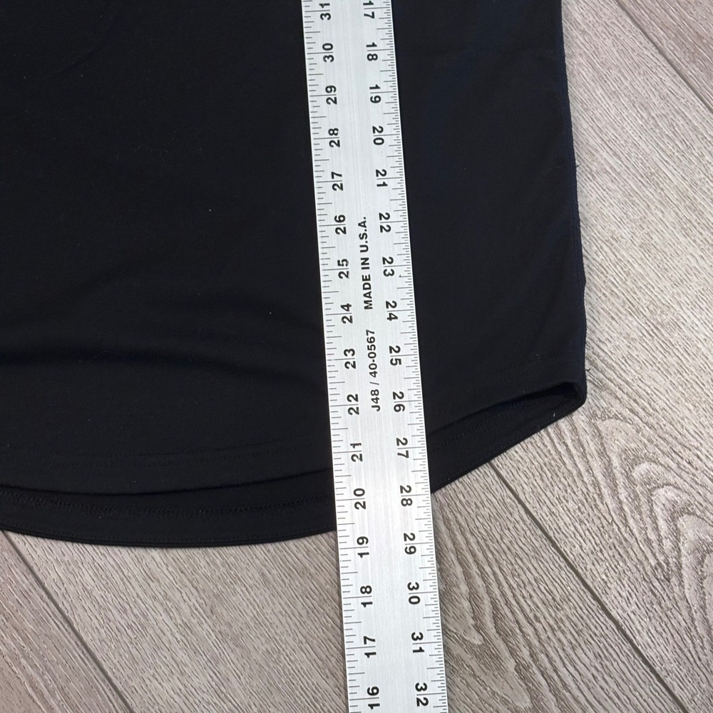 BYLT Drop Cut T-Shirt Mens Small Black Short Sleeve Curved Hem BYLT‎ Blend Tee - Picture 3 of 6